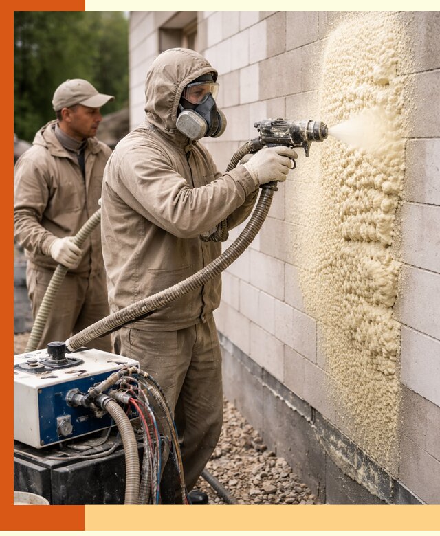 Утепление дома из газобетона ППУ в Северодвинске — надежная теплоизоляция