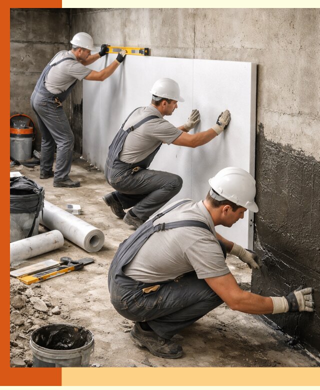 Утепление фундамента изнутри профессионально в Северодвинске