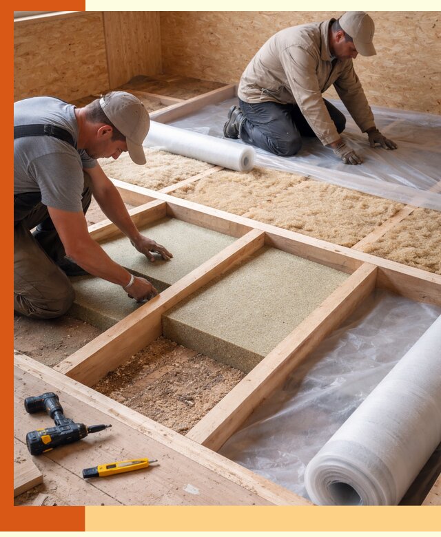 Профессиональное утепление деревянного пола в Северодвинске