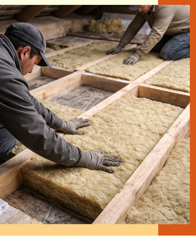 Утепление чердака минватой в Северодвинске от 3542 руб/м2 под ключ | ТепломастерСвр