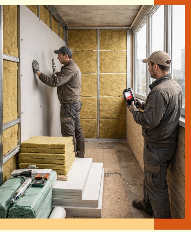 Утепление балкона в Северодвинске от 4554 руб. под ключ | ТепломастерСвр