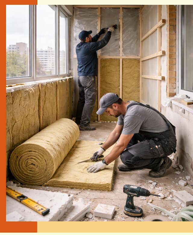 Утепление балкона под ключ в Северодвинске качественно и быстро