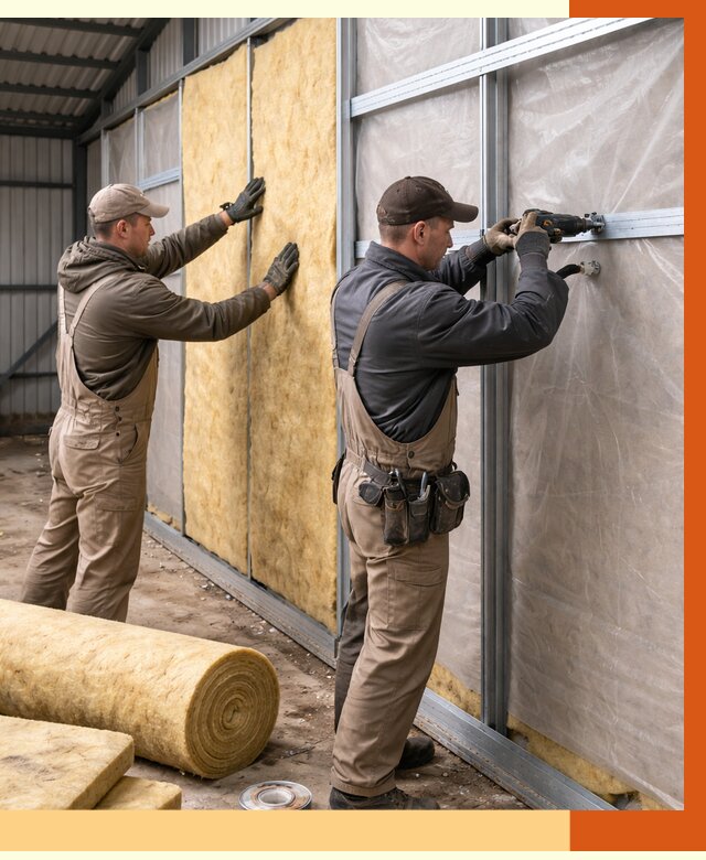 Утепление металлического ангара в Северодвинске от 4807 руб/м2 — услуги под ключ | ТепломастерСвр