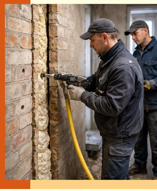 Межстеновое утепление пенополиуретаном в Северодвинске