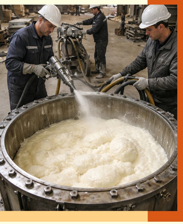 Заливка ППУ в емкости в Северодвинске от 7338 руб. — утепление емкости под ключ | ТепломастерСвр