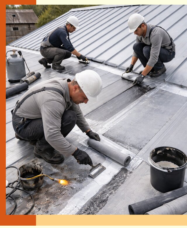 Гидроизоляция металлической кровли с гарантией в Северодвинске